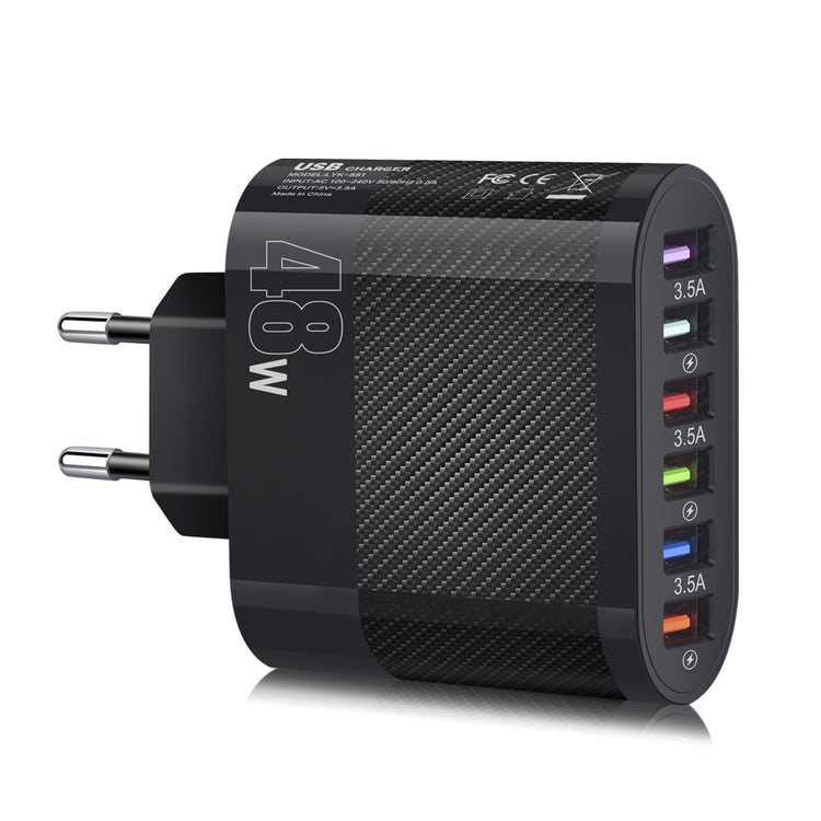 6 In 1 USB Charger Fast Charge Charger Fast Charging 6 Ports Wall Charger For Samsung Xiaomi iPhone Mobile Phone Charger Adapter