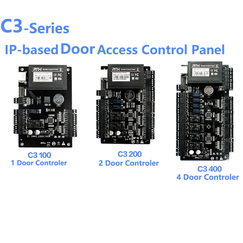 ZK C3-100/200/400 TCP IP Wiegand 26 Door Access Control Panel Board for security solutions access control System 30000Users