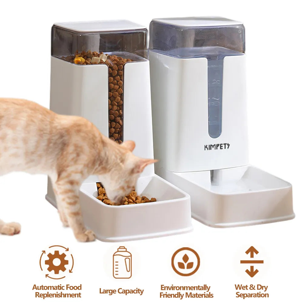 Pet Automatic Feeders 3.5L Water Dispenser Cat Drinker Feeding And Watering Food Feed Drinking Bowl For Dogs Cat Accessories