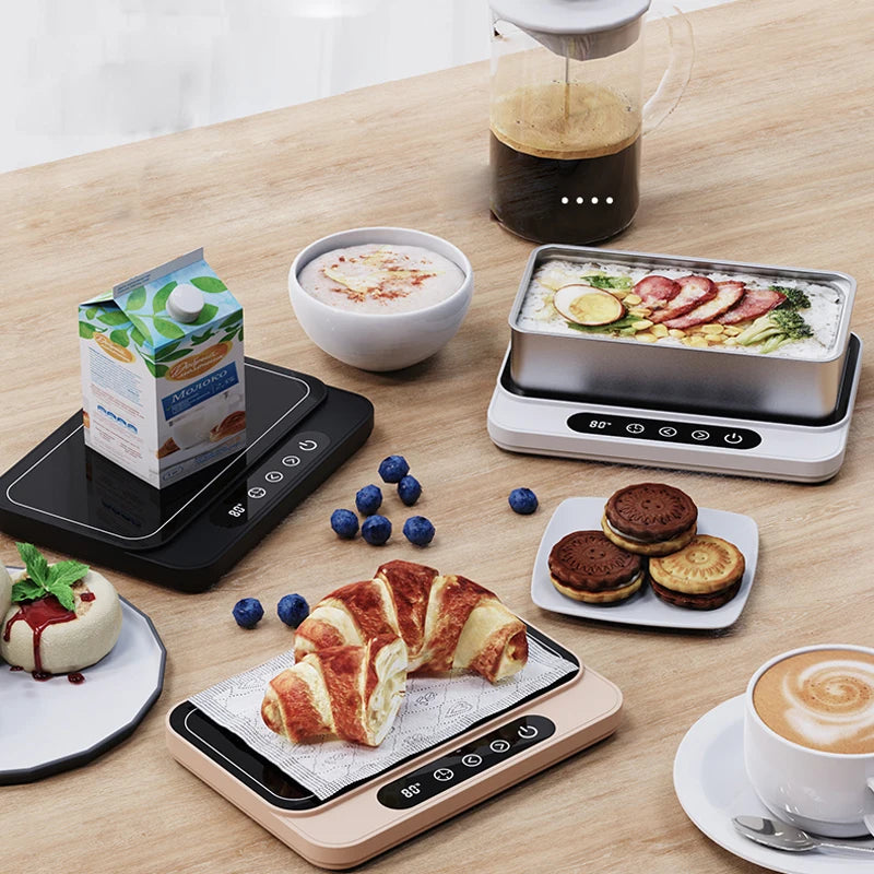 50W Cup Heater Mug Warmer Electric Hot Plate 9 Gear Temperature Warmer Coaster Heating Lunch Box Milk Coffee Home Office 220V