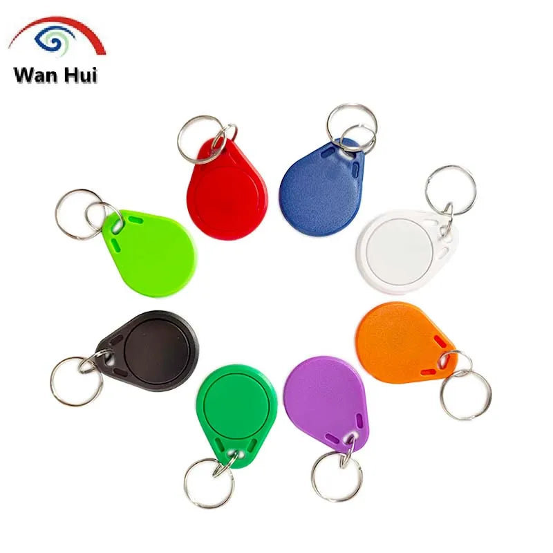10Pcs UFUID 13.56MHz IC RFID Keychain Card NFC Tag Replaceable Unit 0, Writable for Access Control Elevator Door