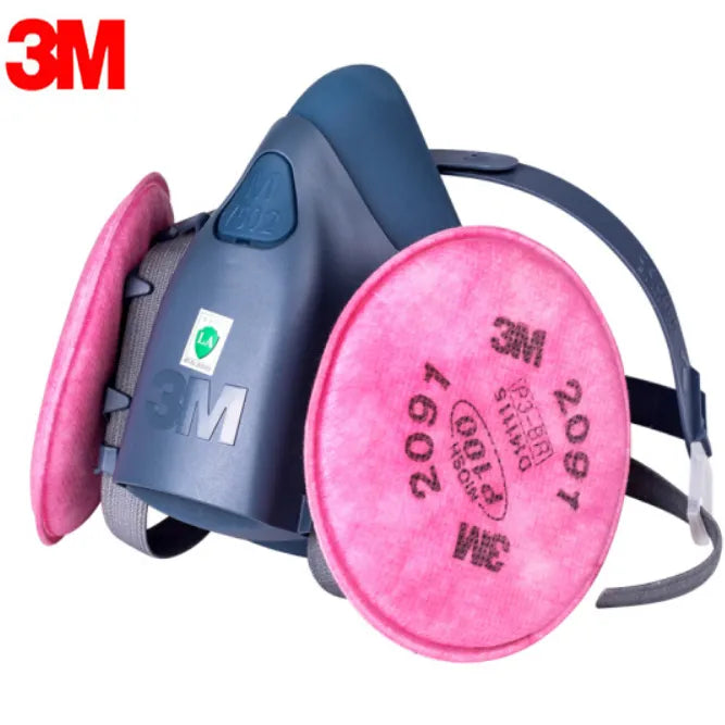 3M 7502 Respirator Mask  Protective Mask Industry Painting Spray Dust Gas Mask With 3M 501 5N11 6001CN Chemcial Half face Mask