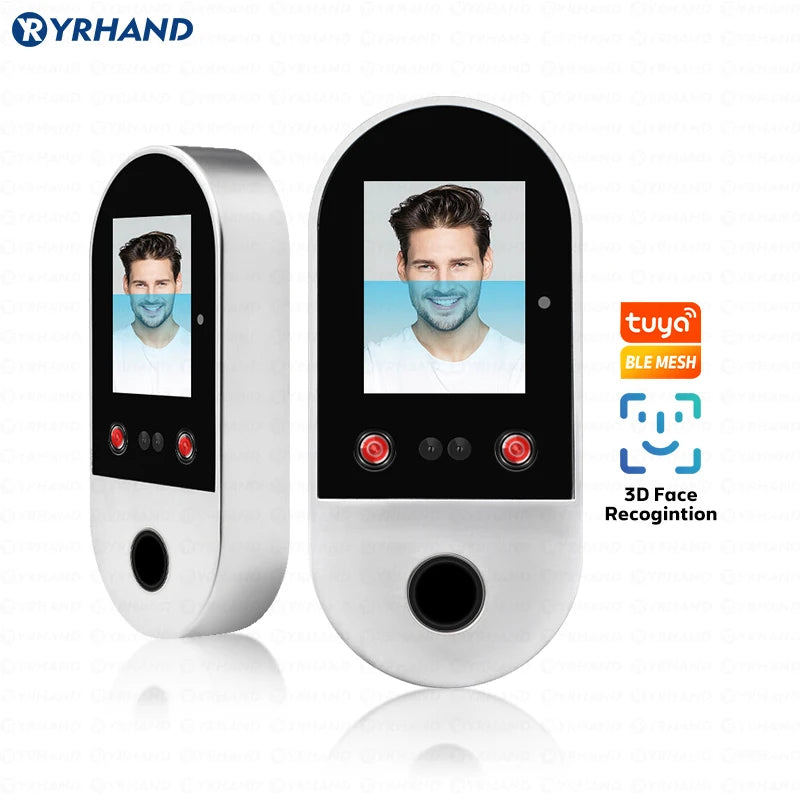 YRHAND Tuya Bluetooth face recognition attendance door lock RFID card intelligent access control system smart door lock