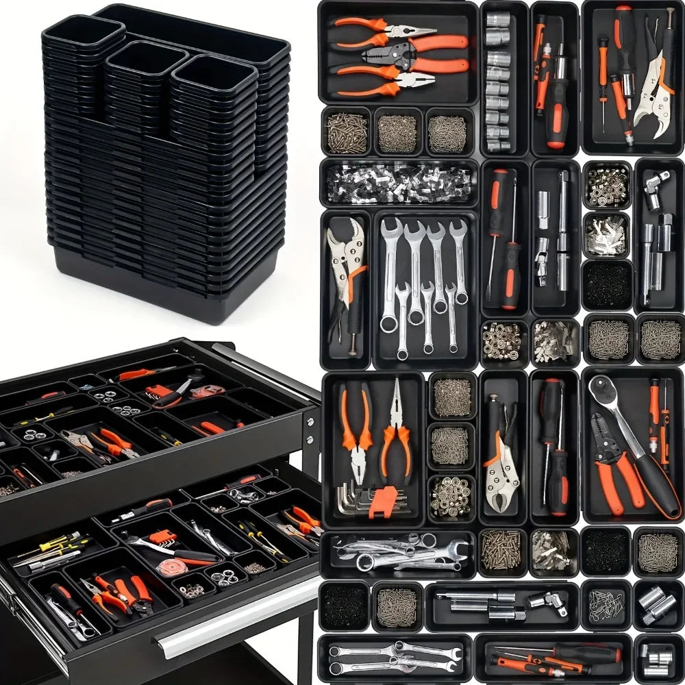 45/32/22pcs Drawer Organization Tool Box Organizer Tray Dividers Set Workbench Cabinet Bins Tool Chest Garage Hardware Tool Tray