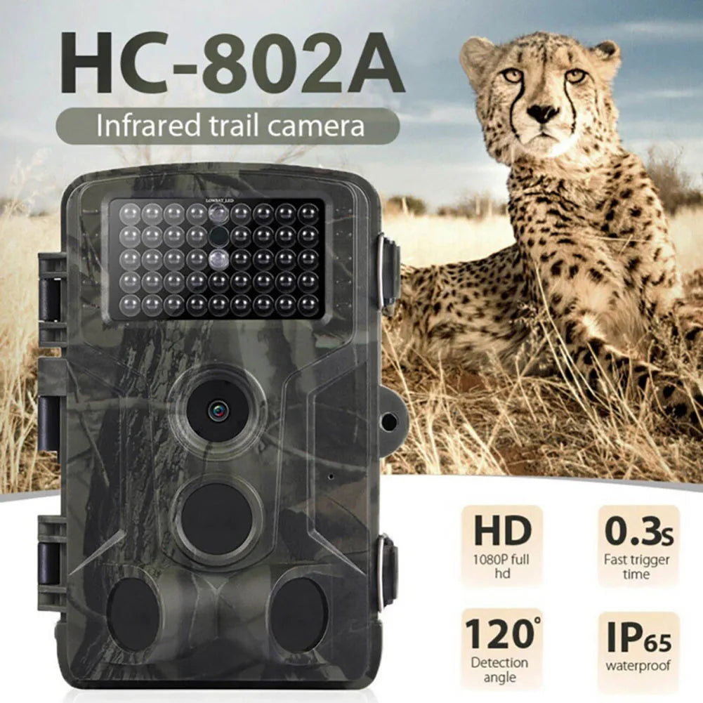 Trail Camera,120°Wide Angle Mini Hunting Game Camera with 0.3 Trigger Time and Night Vision Motion Activated