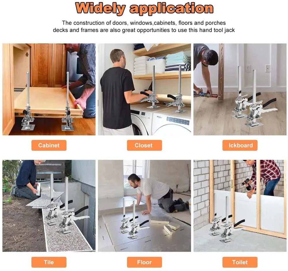 New Hand Lifting Tool Labor-Saving Arm Jack Door Panel Drywall Lifting Cabinet Board Lifter Tile Height Adjuster Elevator Tools