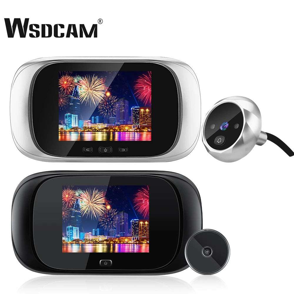 WSDCAM 2.8inch LCD Screen Video Doorbell Door Viewer Peephole Doorbell Night Vision Photo Digital Door Monitoring Door Camera