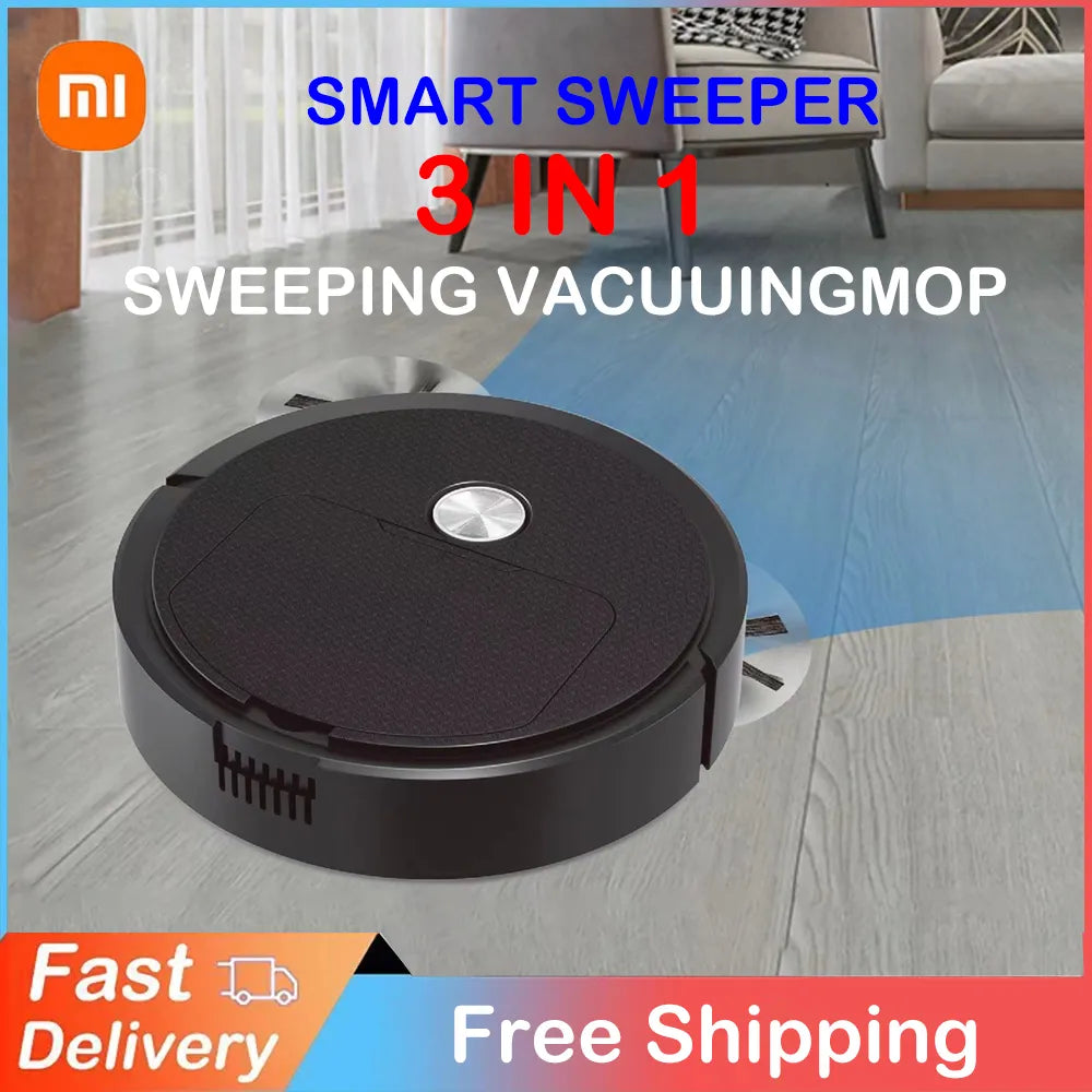 New Xiaomi Smart Sweeping Robot 3 in 1 Vacuum Cleaner Robot Household Mini Sweeper Sweeping and Vacuuming Wireless Vacuum Cleane