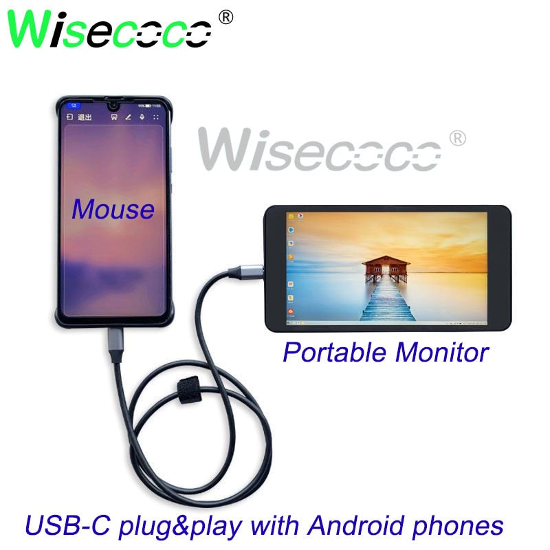 Gaming Monitor 7 Inch FHD Touch Potable Monitor 1920x1080 IPS Raspberry Pi Orange Pi Pocket PC Monitor Wisecoco LCD Monitor