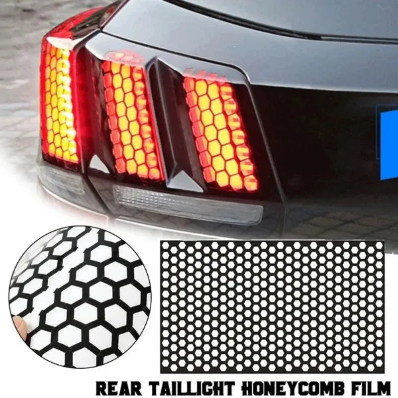Fashion Honeycomb Stickers Car Tail Light Styling DIY Hollow Decals Decoration Wrap Film Sticker Rear Lamp Honeycomb Decal