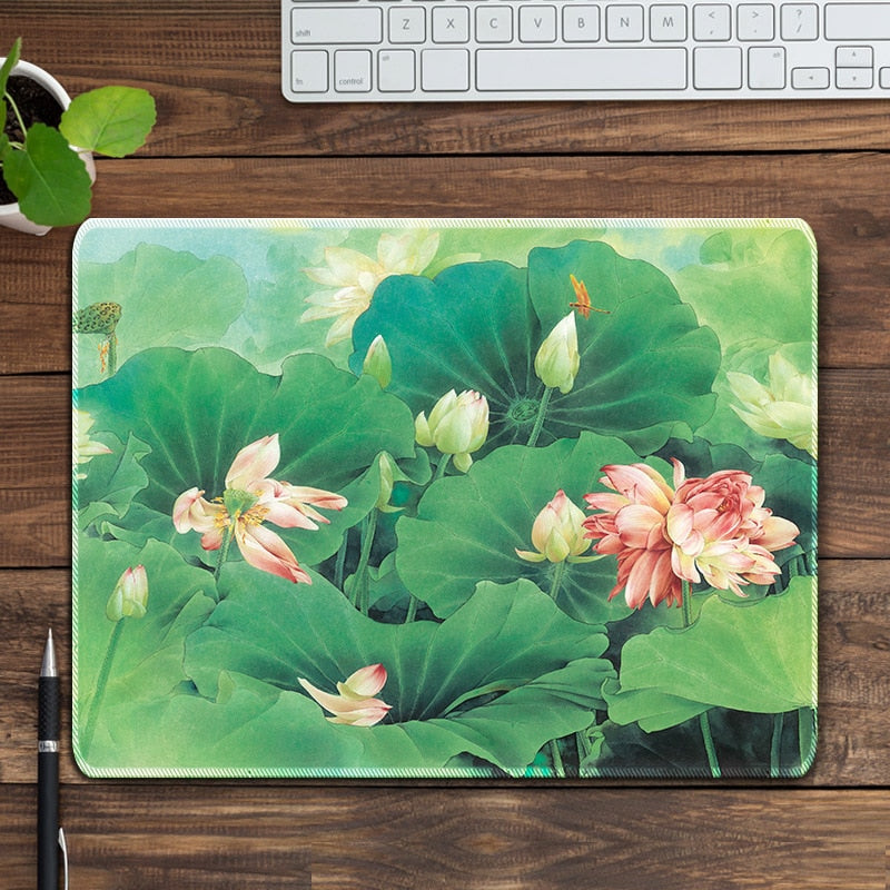 Van Gogh Almond Blossom Mouse Pad Non-Slip Office Tables Desk Mat Oil Painting Style Mouse Carpet Rubber Base Desktop Pad