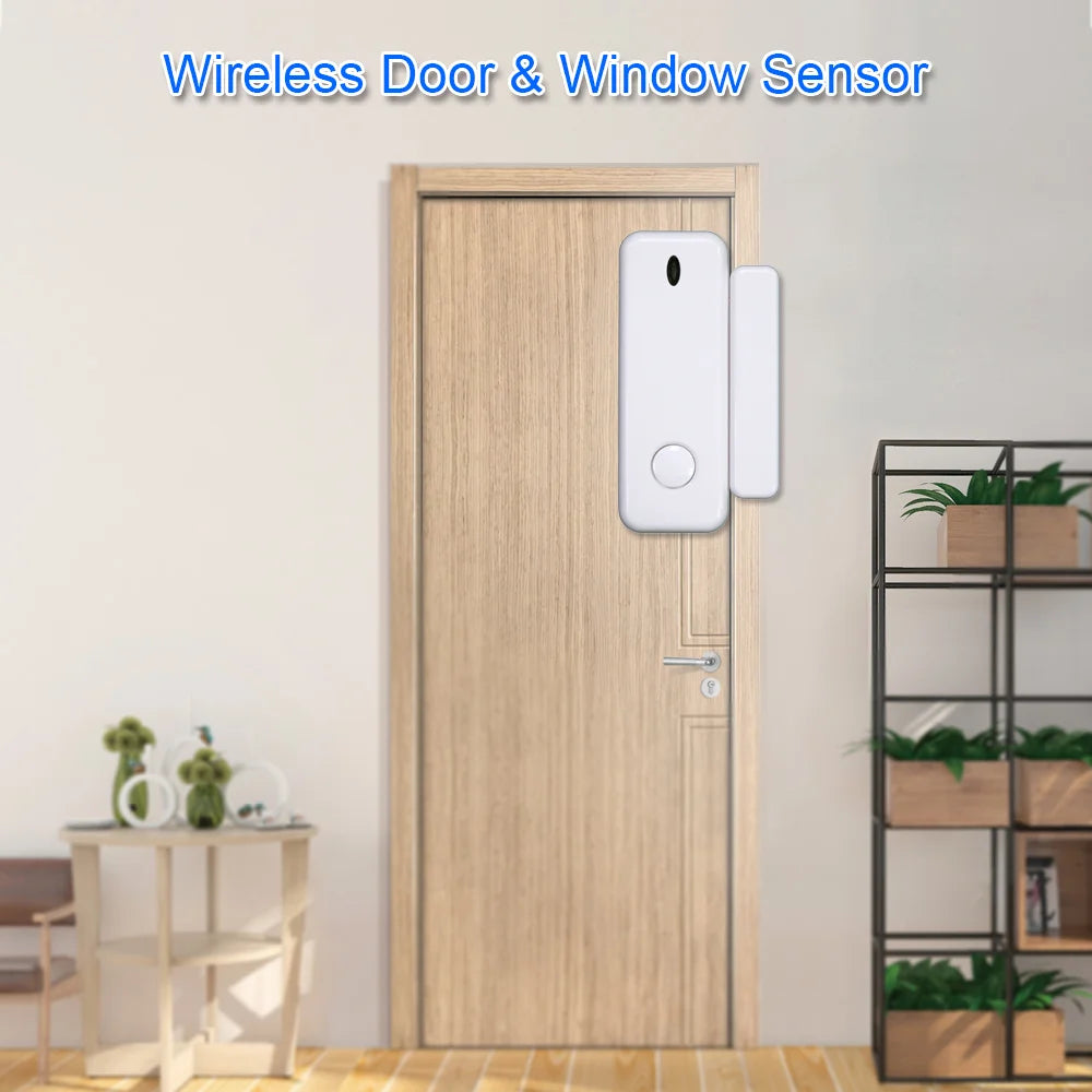 TAIBOAN 433MHz Door Magnet Sensor Wireless Home Window Detector for Alarm System App Notification Alerts Family Safety