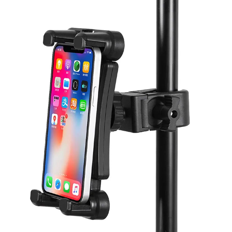 Pole clamp With Universal Phone Holder Tablet Notebook Handbook Flat Bracket Cradle Data Collector For GPS Total Station Survey