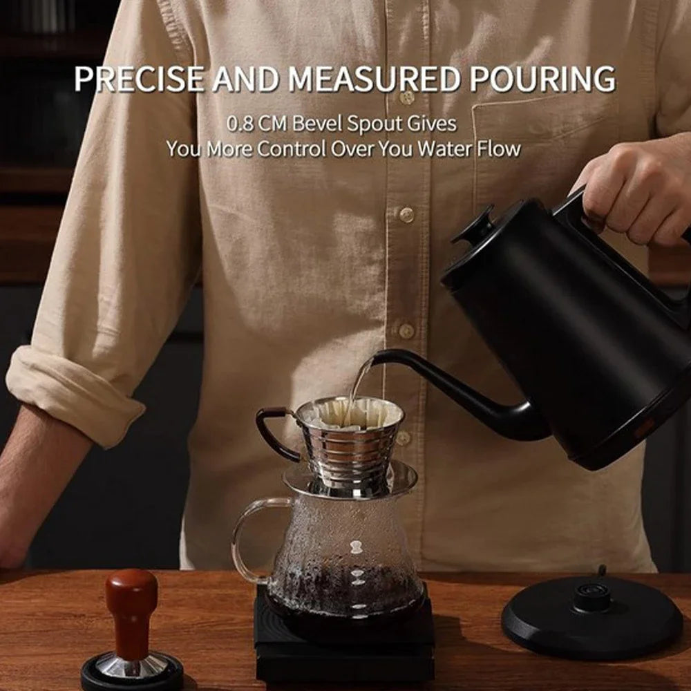 1L 220V Electric Espresso Pots Hand Brew Gooseneck Kettle Automatic Power Off Coffee Pot Make Tea Hot Water Boiler Coffeeware