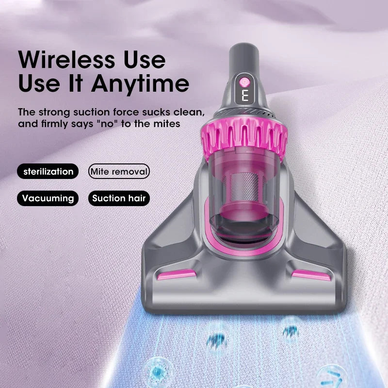 Wireless 3 in 1 Vacuum Cleaner Mite Removal Strong UV Sterilization Car Dust Clean Household Sofa Bed Quilt Mite Removal