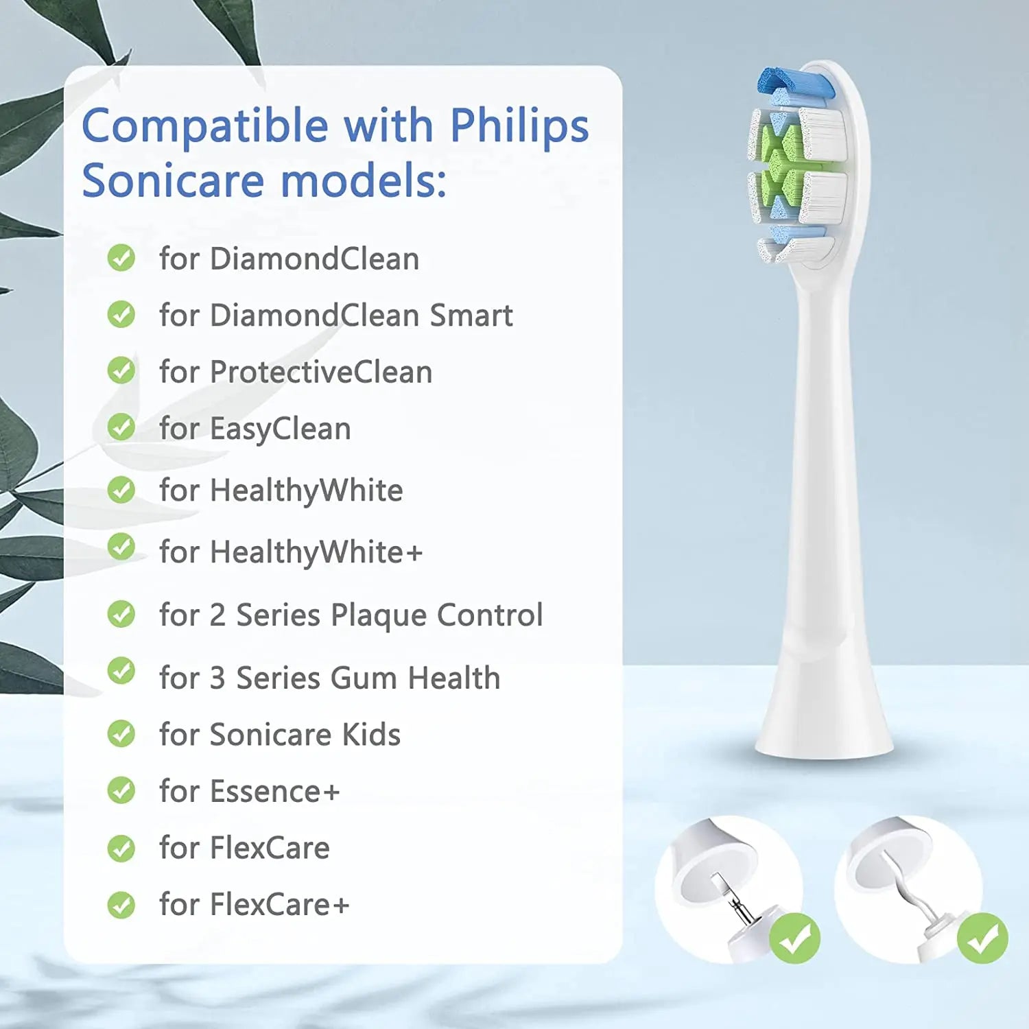 Replaceable Toothbrush Heads For Philips Sonicare Flexcare Diamond Clean Healthy White HX3/6/9 Bright White Diamonds Brush Head