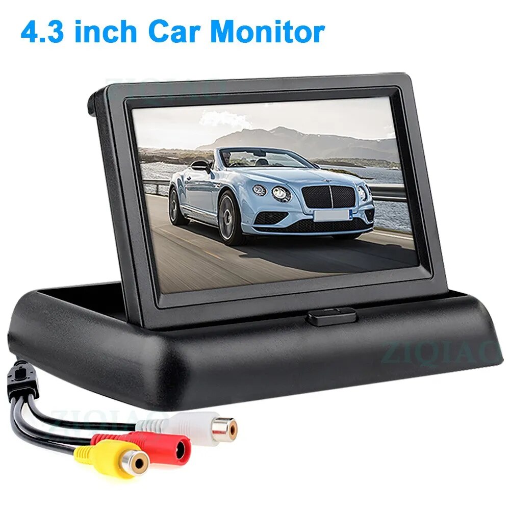 ZIQIAO 7" 5" 4.3 Inch Lcd Color Screen Car Rear View Mirror Monitor Foldable Display Optional