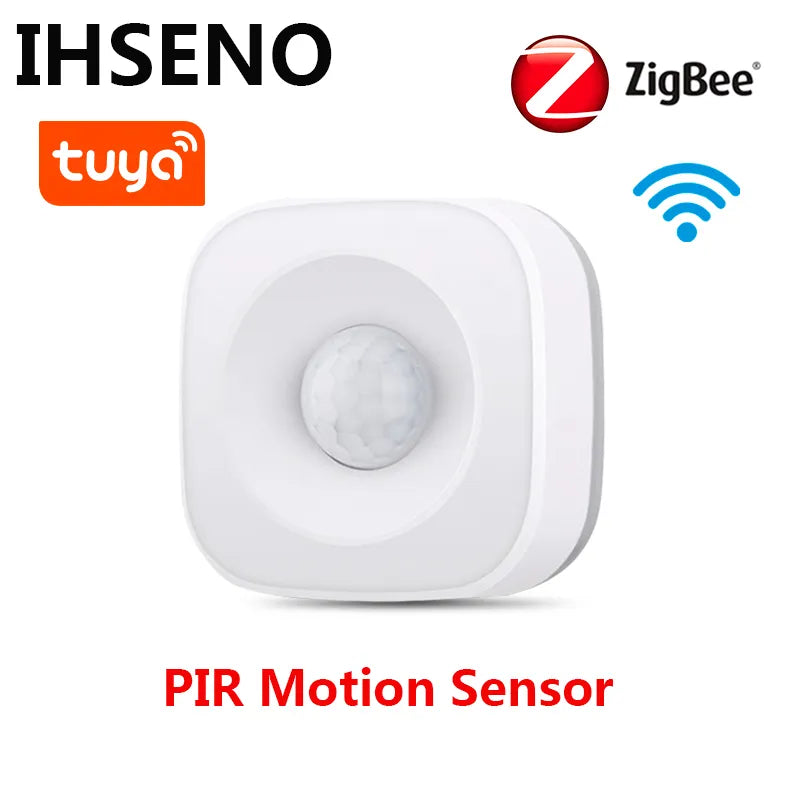 IHSENO Tuya ZigBee/WiFi PIR Motion Sensor Wireless Infrared Detector Security Burglar Alarm Smart Life APP Control Compatible