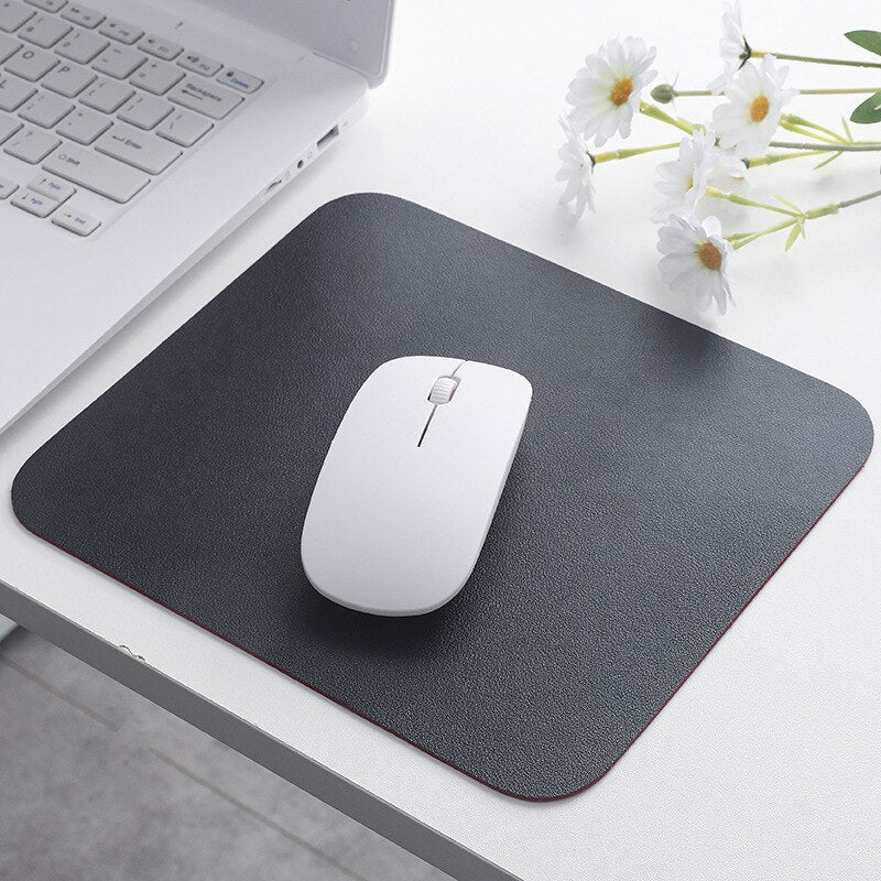 Solid Color Environmentally Leather Mouse Pad Waterproof Anti-slip Anion Mousepad Fashion Office &amp; Homeaccessories For Desk Set