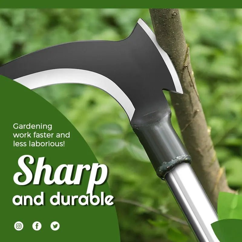 Multi-purpose high manganese steel double sickle axe wood chopping tree mowing scimitar agricultural tools Dropshipping