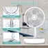 P2000 Standing Fan Foldable Oscillation Telescopic Floor Fan Support 4 Speed Timer 180° Back Rotate Fan Low Noise Pedestal Fans