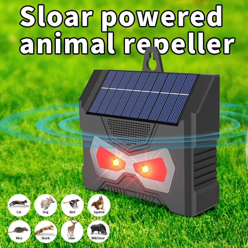 New Solar Repellent Electronic Ultrasonic Animal Repeller waterproof Indoor Outdoor Garden Mouse Bird Cat Dog Pest Repeller