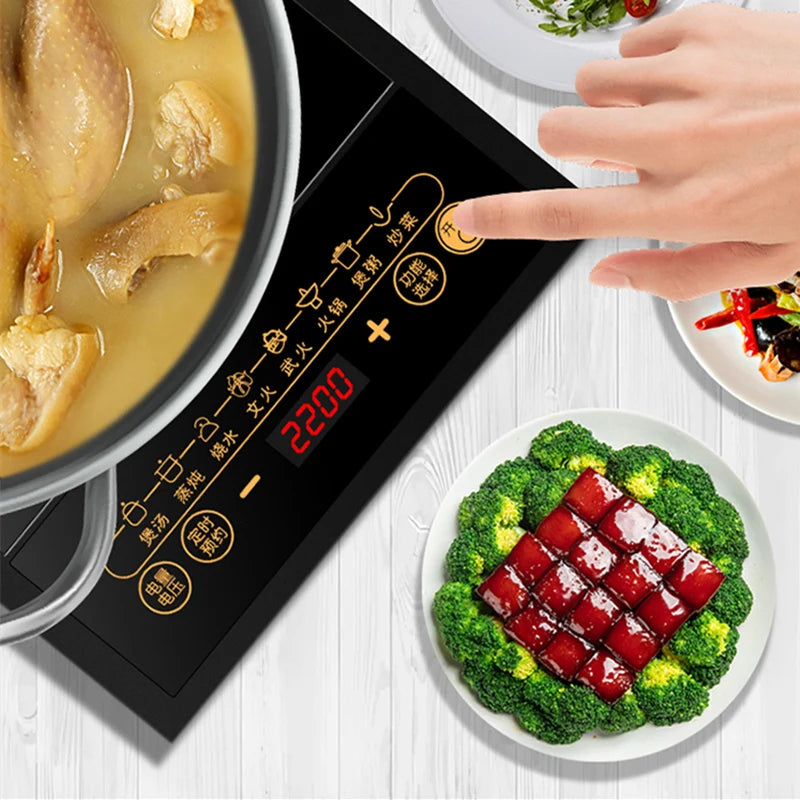 2000W high-power induction cooker household energy-saving multi-function cooking hot pot integrated intelligent induction cooker