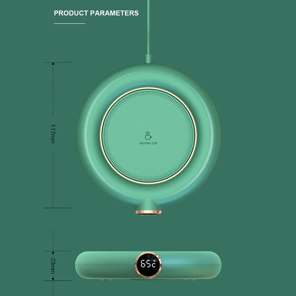 USB Electric Beverage Cup Heater Coffee Mug Warmer for Home Office Desk Mat Heating Coaster Plate Pad for Tea Water Milk Cocoa