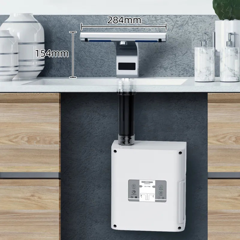 interhasa!  2 in 1 Design Aotumatic Hand Dryer and Sensor Faucet Hot & Cold Basin Tap Jet Air Hand Dryer for Bathroom Hotel