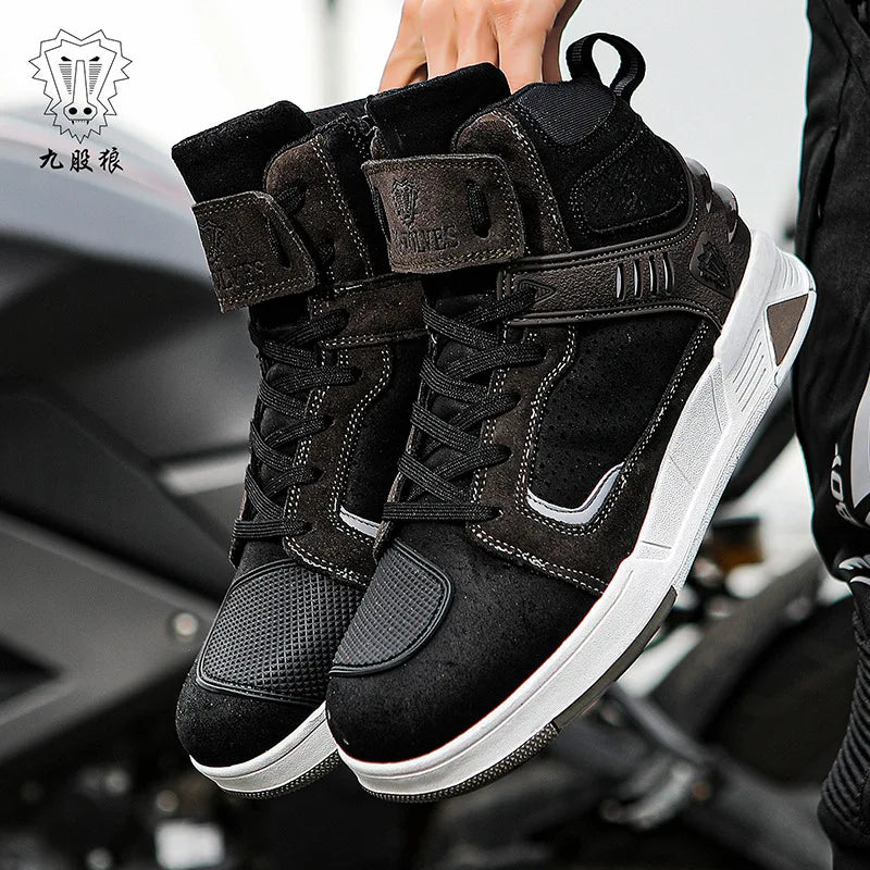 2023 Motorcycle Equipment Outdoor Riding Shoes Motorcycle Street Racing Boots Breathable Motorbike Cruiser Touring Ankle Shoes