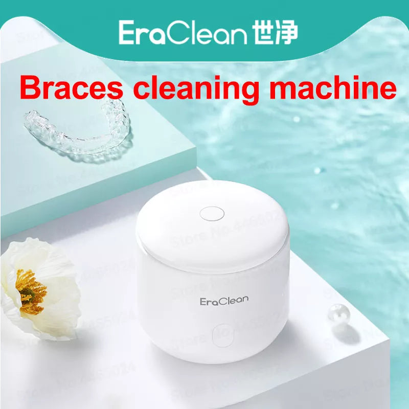 Eraclean Braces Ultrasonic Cleaning Machine 36000Hz High Frequency Vibration Oral Denture Cleaning Rechargeable Cleaner