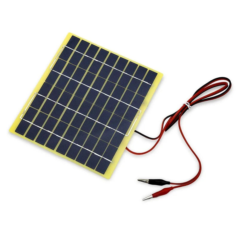 5W 18V Polycrystalline Silicon Solar charging panel, used for 12V Battery Cars, Campervans, Ships outdoor charging