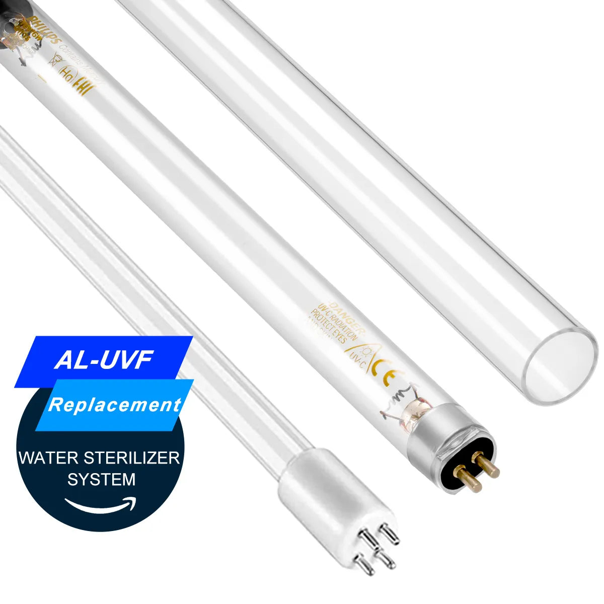 (2x lamp + 1x Quartz Tubes) Replacement For ALTHY UV Water System 1GPM / 2GPM /12GPM