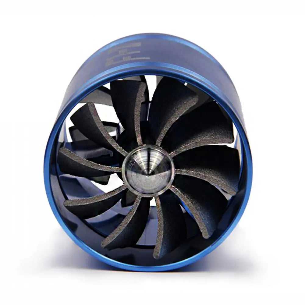 Auto Air Intake Turbine Refit Turbo Gas Fuel Oil Saver Fan Turbo Supercharger Turbine Fit for Air Intake Hose Diameter 65-74mm