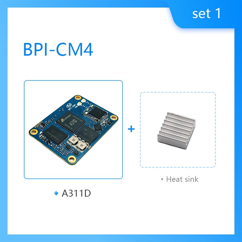 Banana Pi BPI-CM4 Amlogic A311D Quad Core ARM Cortex-A73 4G LPDDR4 16G eMMC Minipcie 26PIN Support HDMI Output Run Android Linux