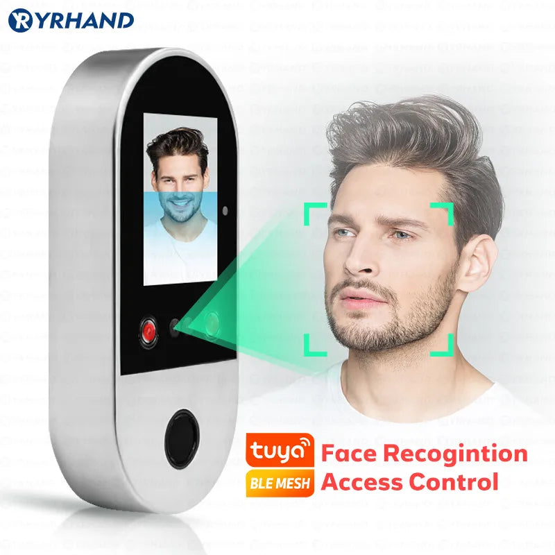 YRHAND Tuya Bluetooth face recognition attendance door lock RFID card intelligent access control system smart door lock