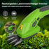 WORKPRO 3.6-7.2V Electric Trimmer 2 in 1 Lithium-ion Cordless Garden Tools Hedge Trimmer Rechargeable Hedge Trimmers for Grass