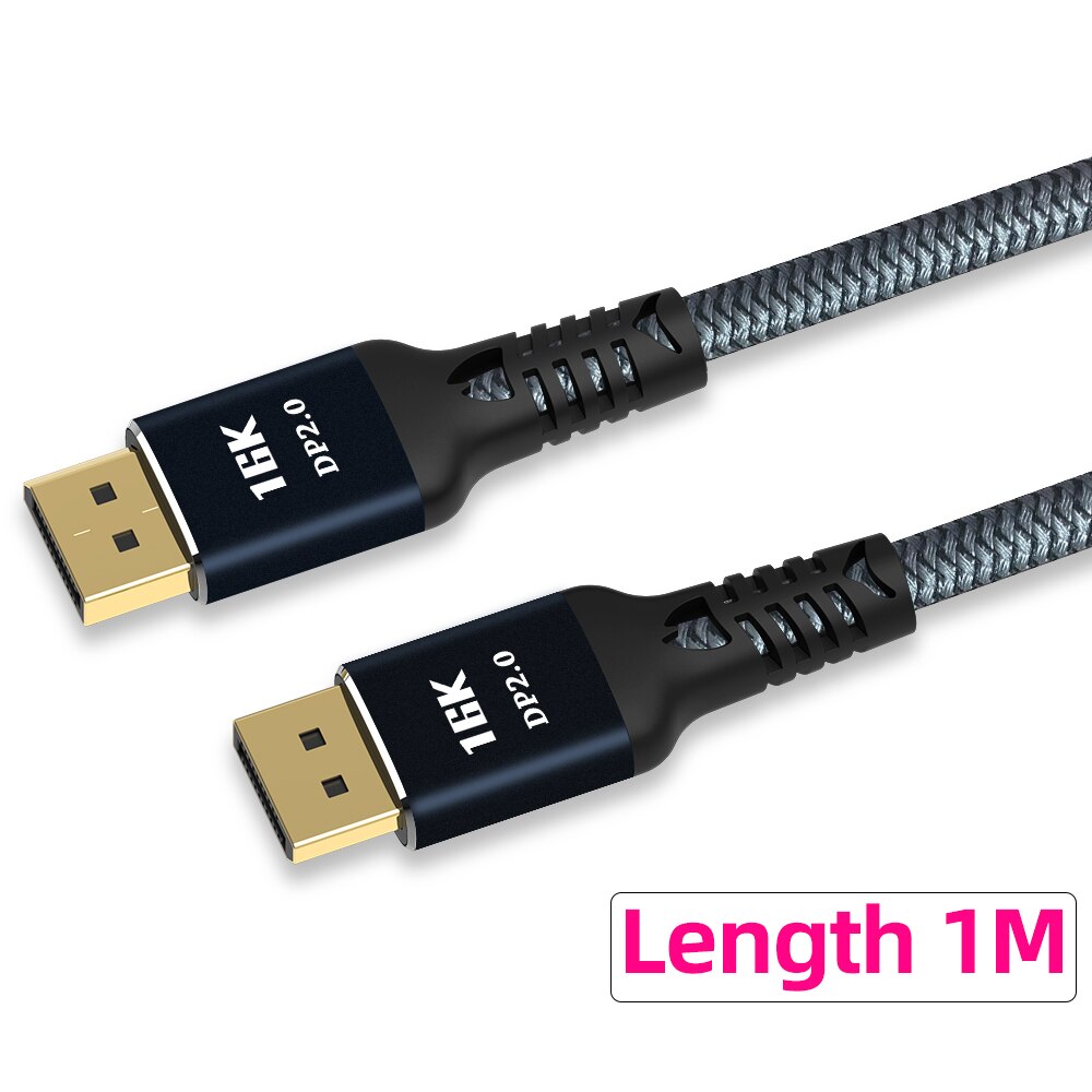 DteeDck DisplayPort Cable 4K 8K 16K DP 2.0 Cabel 80Gbps HDR 3D DP to DP for Xiaomi TV Box PC Laptop Monitor Video Game DP Cable