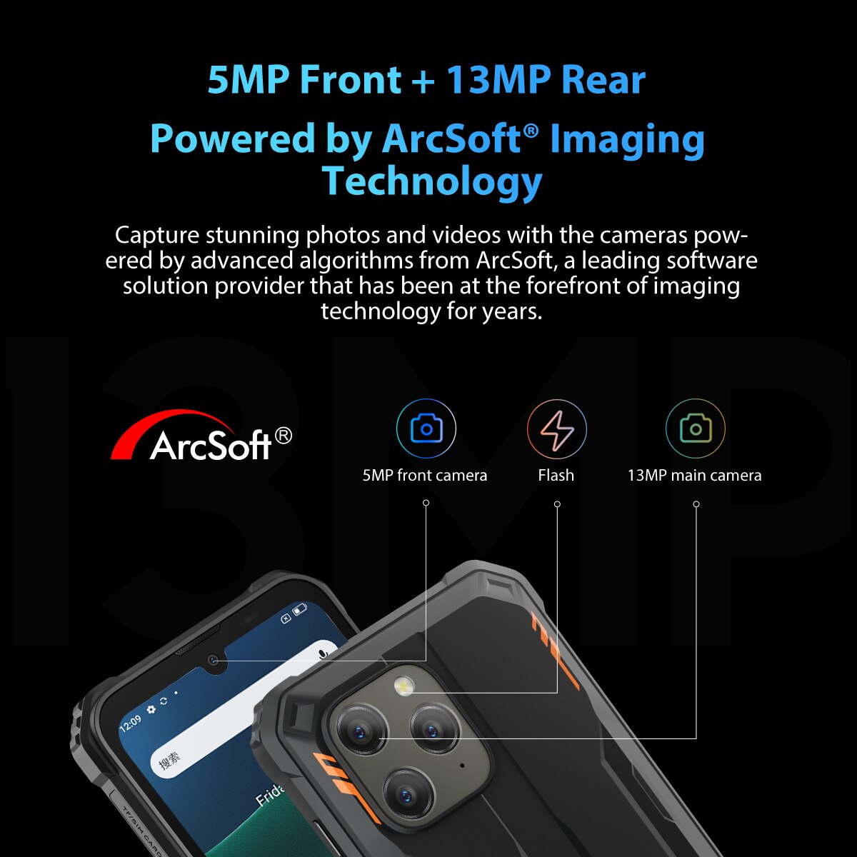 Blackview BV5300 Rugged Phone 4GB 32GB Smartphone IP68 Waterproof Android 12  Mobile Phone ArcSoft Cameras 6580mAh 4G Cellphone