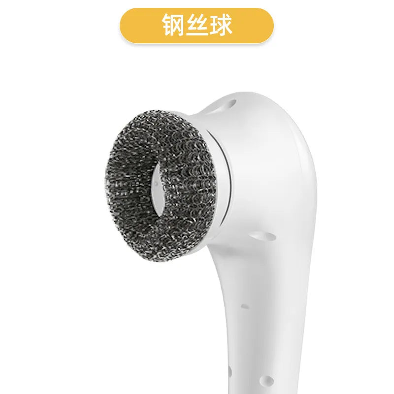 Accessories - Electric Cleaning Brush Head Wire Ball Sponge Head Cleaning Cloth Head Brush Head 5 In 1 Clean Brush Head Parts