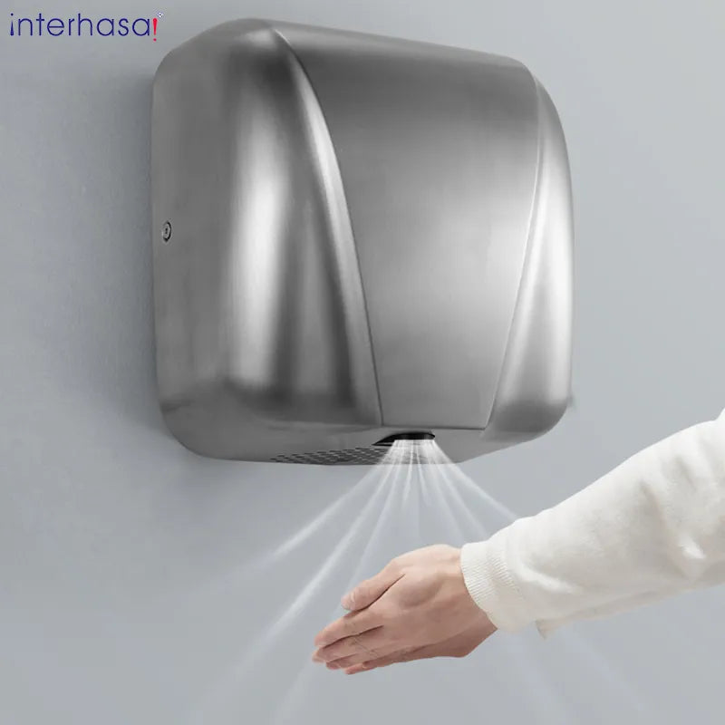 interhasa! Automatic Hands Dryer 304ss Jet Hand Dryer for Bathroom Commercial High Speed Hands Drying Machine for Toilet