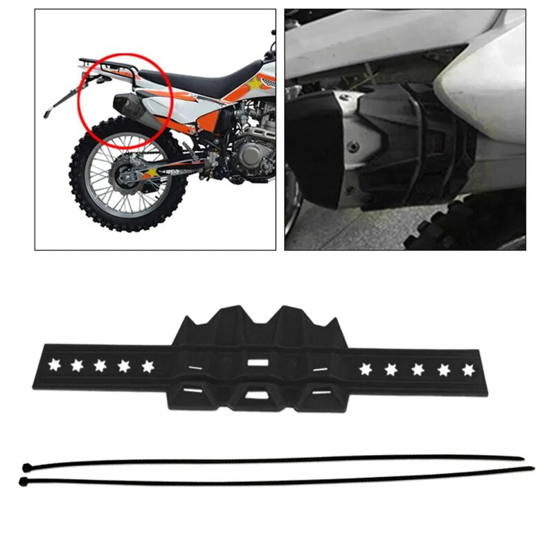 1Pcs Universal  Motorcycle Exhaust System Protector Dirt Pit Bike Exhaust Muffler Silencer Protector Guard for Motocross Black