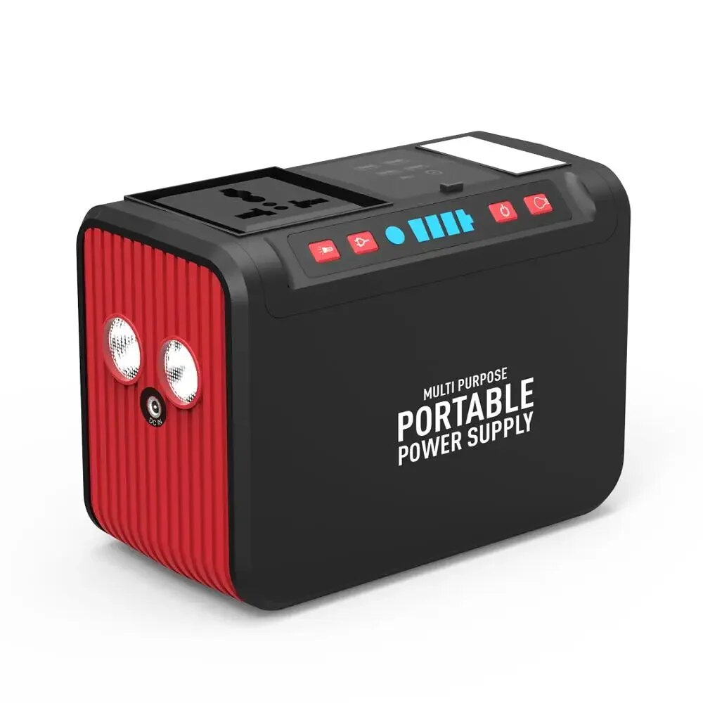 Matsutec  Portable Charging power Station Solar Generator 74Wh with 2AC&4DC Solar Generator Emergency fast QC3.0 Jump Starter