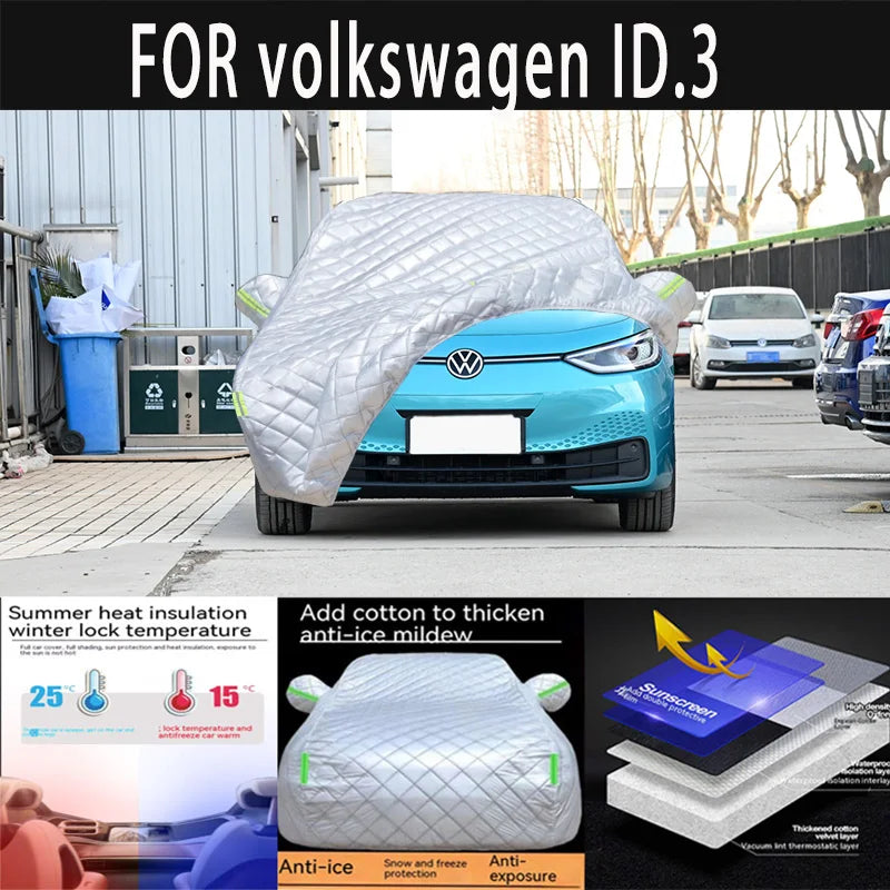 For volkswagen ID.3 auto hail proof protective cover,snow cover,sunshade,waterproof anddustproof external car accessories