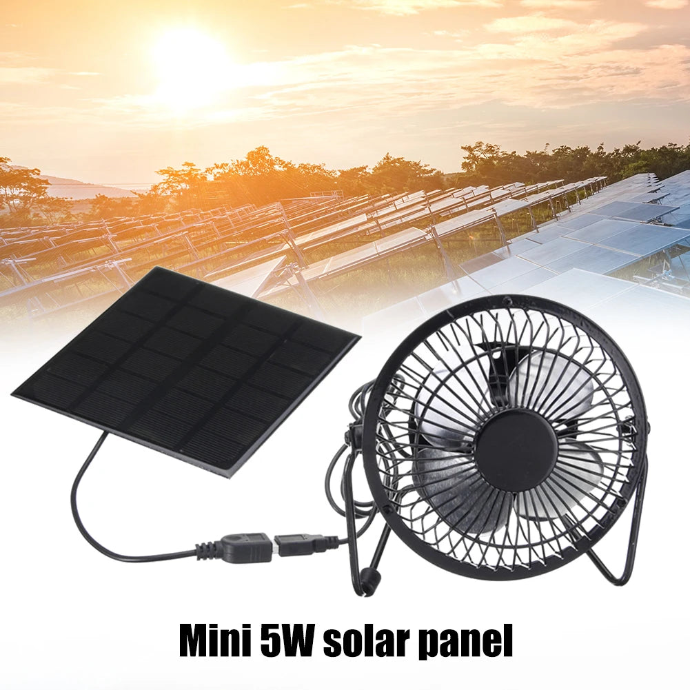 Mini Ventilator Solar Panel Powered Fan Air Extractor 4 inch Solar Exhaust Fan
