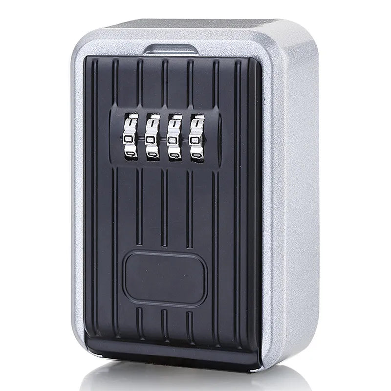 Wall Mounted Key Safe Box Mini Storage Keybox Key Storage Lock Box with 4 Digit Combination Waterproof Cover For Outdoor Use