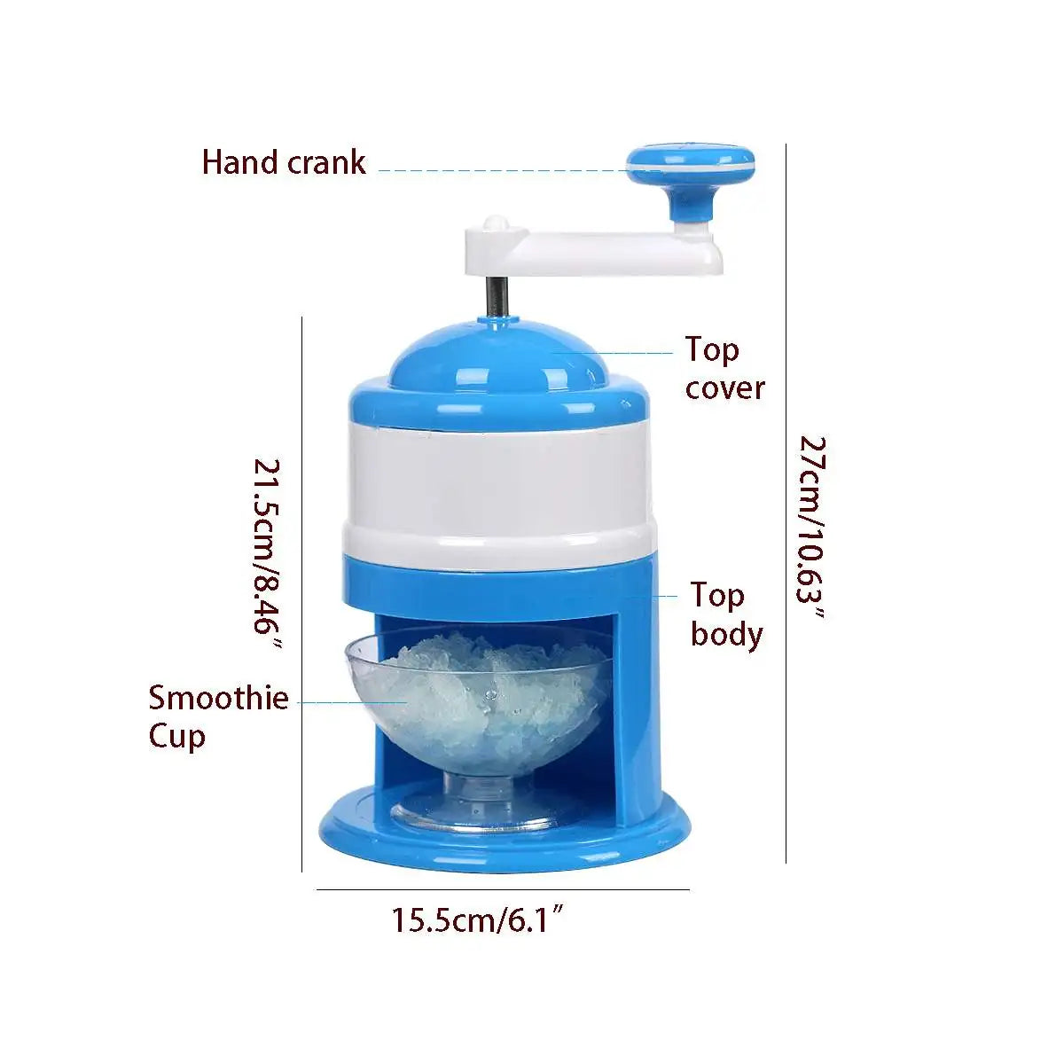 ZK30 Portable Manual Ice Crushers Hand Crank Ice Shaver Ice Machine Smoothie Maker Household Kitchen Bar Ice Blender Drink Tool