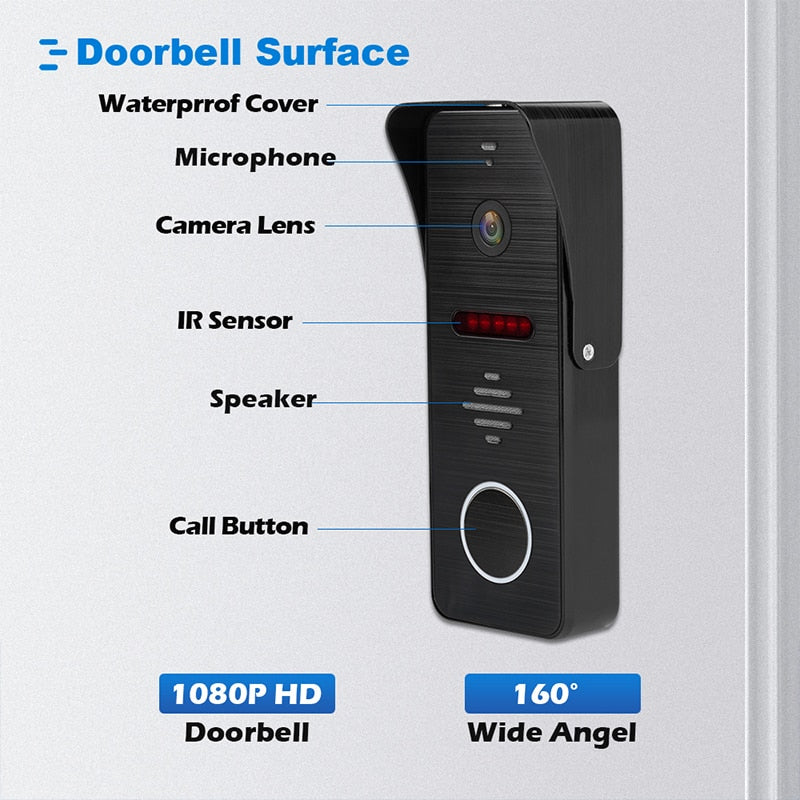 Wifi Tuya Video Intercom Residential Entry Phone Home Security Door Camera 1080p Metal Doorbell 2MP Interphone Campainha Doorman