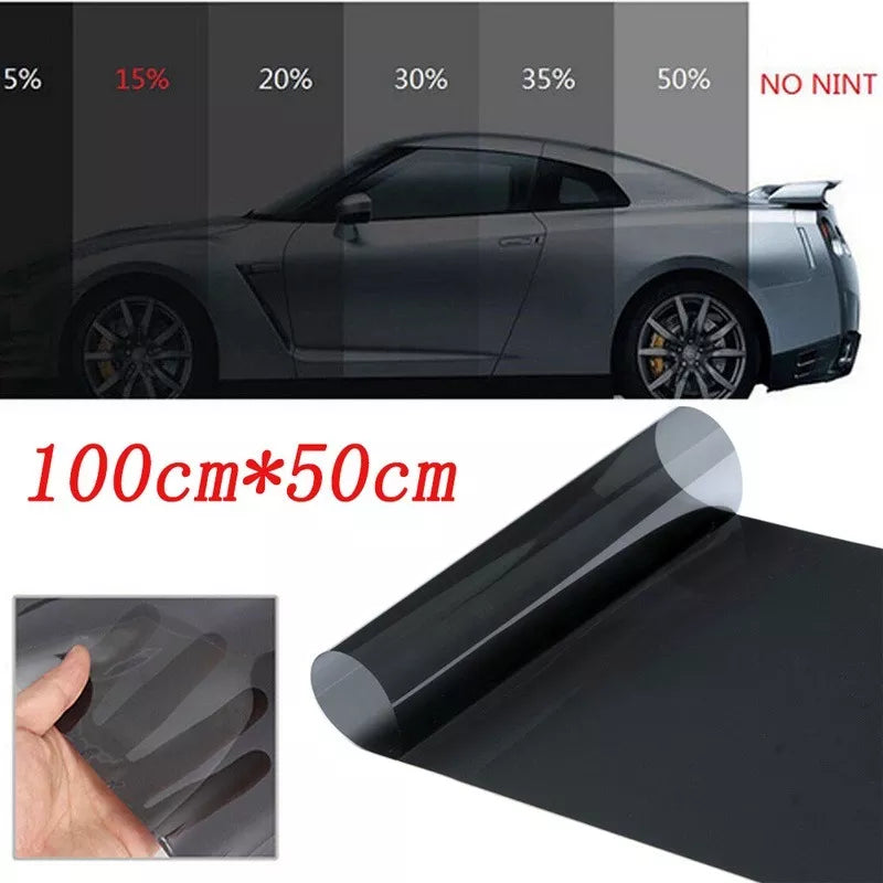 100cmx50cm Car Solar Insulation Film Window Foils Universal Home Tinting Light Transmittance Black Film Anti-UV Solar Protection