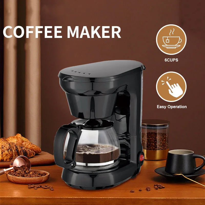 Electric Espresso Utensils Italian Coffee Machine Automatic 110v Drip Type Machine  Milk Tea Machine Coffees Pot Coffee Tea